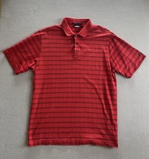 Nike Tiger Woods Collection Polo Shirt Men’s M Red Striped Short Sleeve Golf