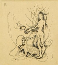 Pencil signed original limited edition surrealist etching