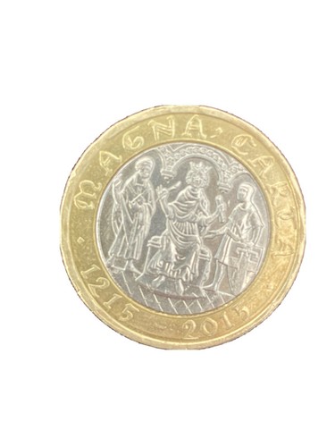 Two pound coin - pound, coin.