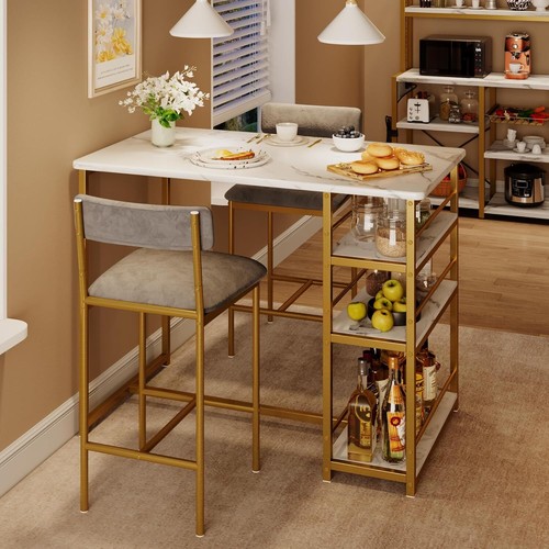 Dining table set with hight - table,