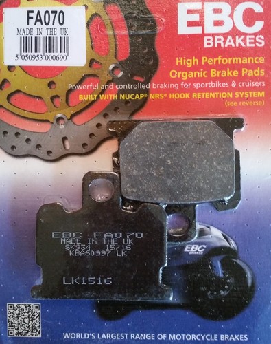 Ebc fa070 brake pads - pads, (front)