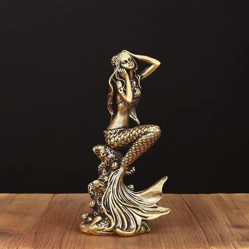 Retro brass mermaid - retro,