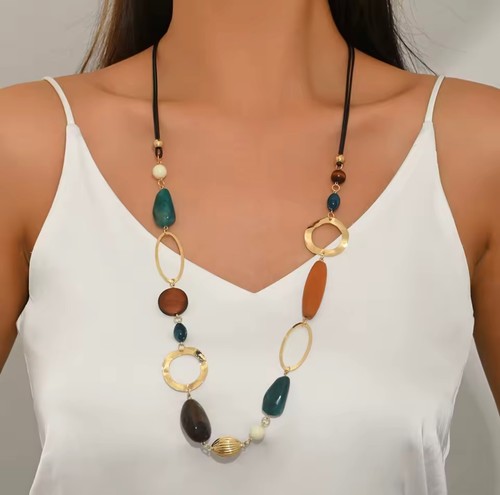 Vintage teal imitation agate - vintage,