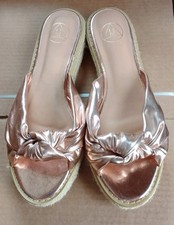 M SIZE 7 ROSE GOLD ESPADRILLES SLIDERS B196103025B2/13