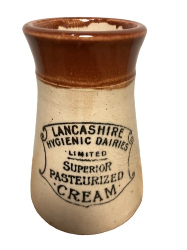 Cream pot crock lancashire - cream,