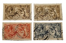 SG413a-417 Seahorses GB 1918
