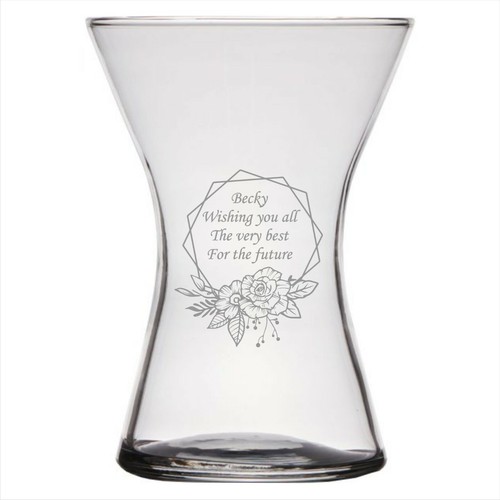Personalised glass vase - glass,