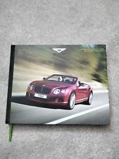 Bentley Continental 6.0 W12 GT Speed Coupe Convertible UK Hardback Brochure 2013