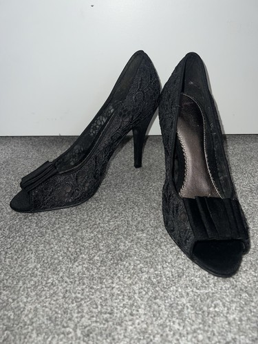 Jasper conran black lace court - black,