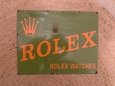 Green rolex enamel advertising - green,