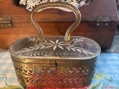 Vtg 1950s carmel lucite and - vtg,