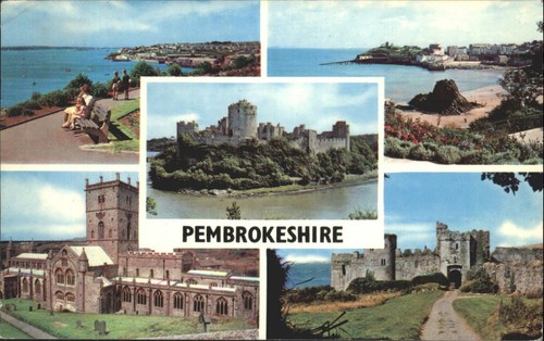 Vintage pembrokeshire postcard - vintage,