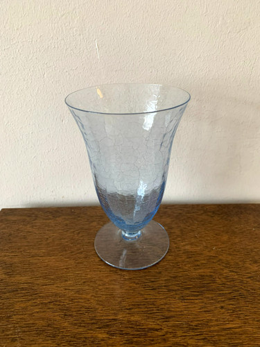 Vintage blue crackle glass - crackle,
