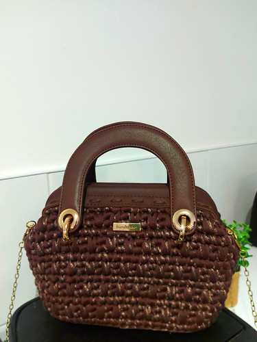 Handmade crochet brown woven - handmade,