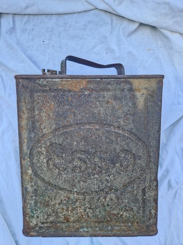 Vintage esso metal petrol - vintage, can
