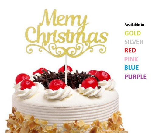 Christmas cake topper merry - cake,