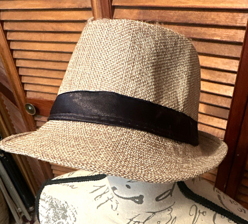 Toddler beige fedora - fedora, w/