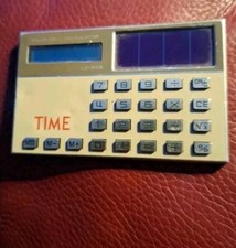 TIME LC-505 Credit Card Size LCD Calculator, Beige. 9cm ×  5.5cmć