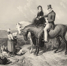 Waterloo Dialogue after Landseer print original  steel engraved 1887