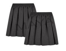 Girls Grey School Skirt