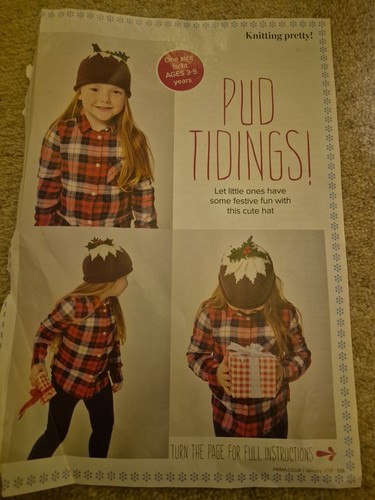 Knitted christmas pudding hat - knitted,
