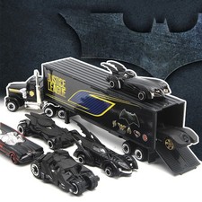 7PCS Batman Batmobile Container Truck Model Car Toy Kids Boys Gift Collection