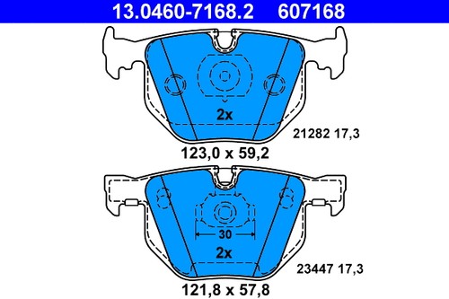 Rear brake pad set - brake, disc