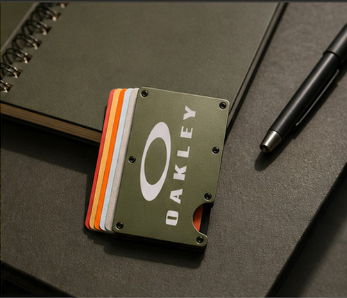 Oakley aluminium wallet - aluminium, brand