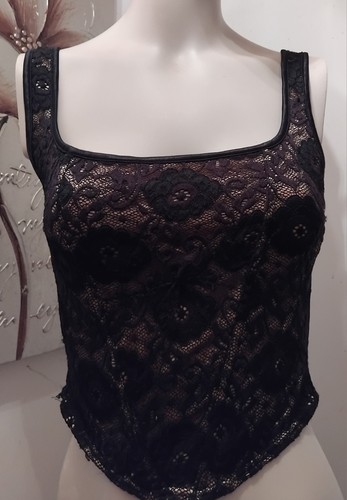 Ladies black bodice - black, size