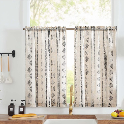 Boho linen blend kitchen - boho,