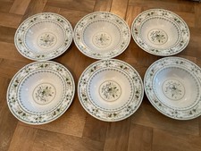 6x Royal Doulton Provencal Rimmed Soup Bowls (23cm diameter)