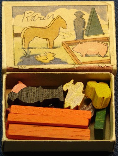 Old miniature match - miniature, wooden