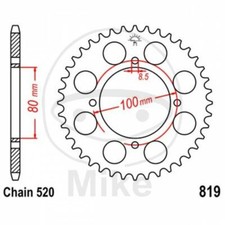 Crown 39 Teeth 520 Black