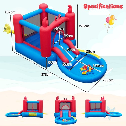 Kids inflatable bouncer red - kids,