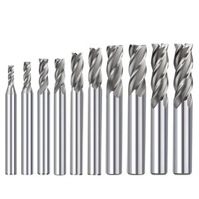 XCAN 10pcs End Mill 4 Flute