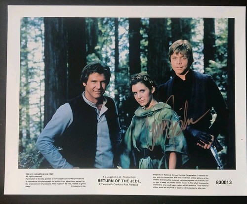 Carrie fisher signed return - fisher, of