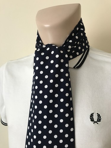 Skinny black white 7mm - skinny, polka