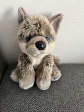 2008 Posh Paws BBC Earth Wolf Husky Puppy Plush Stuffed Animal