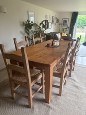 Solid Oak Dining table & 6