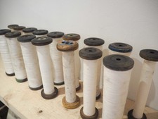 Vintage Wooden Factory Bobbins