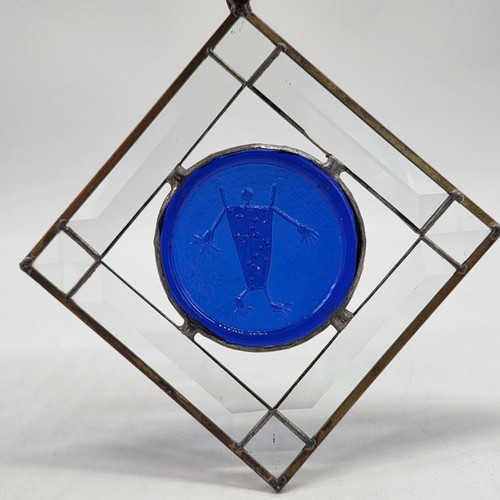 Vintage stained glass diamond - vintage,