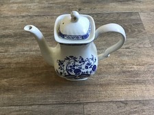 Blue Onion Hand Painted Teapot