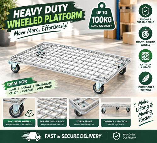 100kg wheeled platform dolly - wheeled,