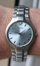 Accurist Mens Quartz Stainless Steel Bracelet  watch MB074 Fully Working