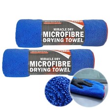 MICROFIBRE DRYING TOWEL LARGE MIRACLE DRY BLUE DRYING VALET DETAILING CLOTH *2*