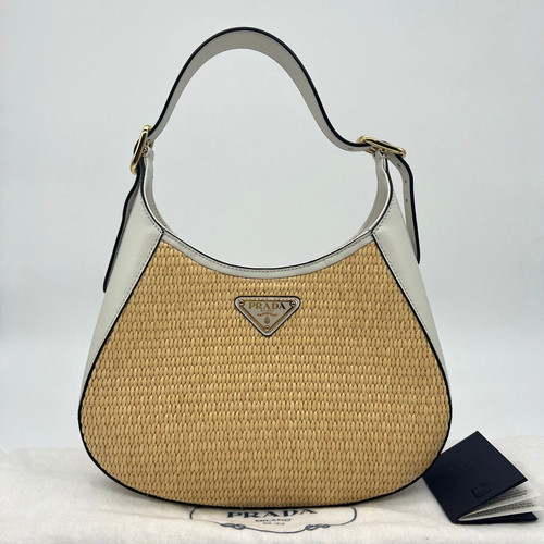 Prada cleo raffia wicker bag - cleo,
