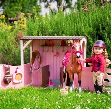Our Generation Horses Saddle Up Stables Horse Barn and Accessories Playset