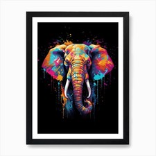 African Elephant Pop Art wall