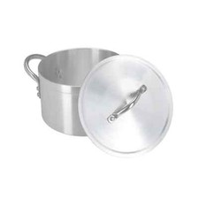 Aluminium Boiling Pot Heavy Duty Ground Base with Lid Boiling Pot Cooking 4L-65L