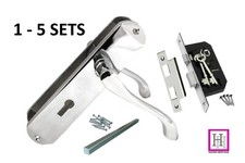 Door Handles Cadenza Polished Chrome Interior Lock 64mm 3 Lever Lock and 2 Keys